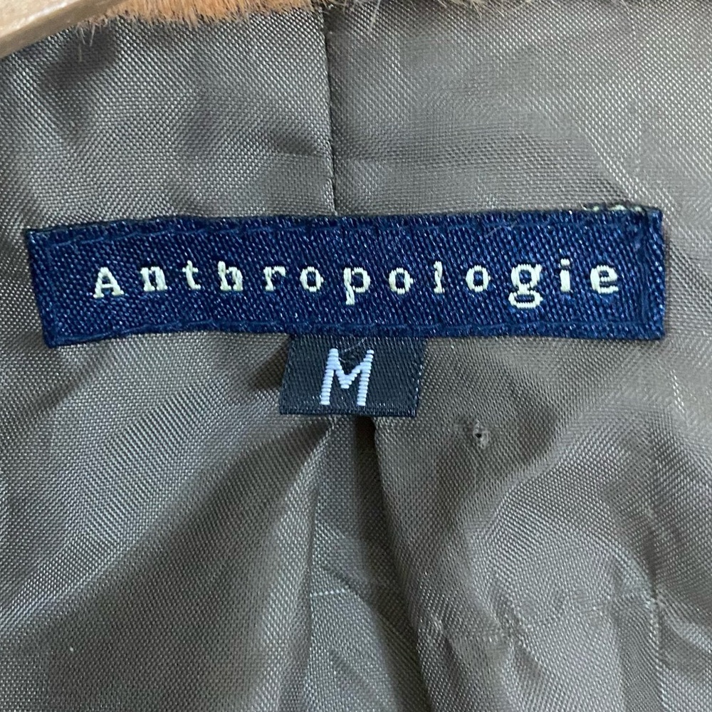 VINTAGE ANTHROPOLOGIE Oversized Faux Fur Coat Orange Brown with Gray hues - M - Picture 12 of 14